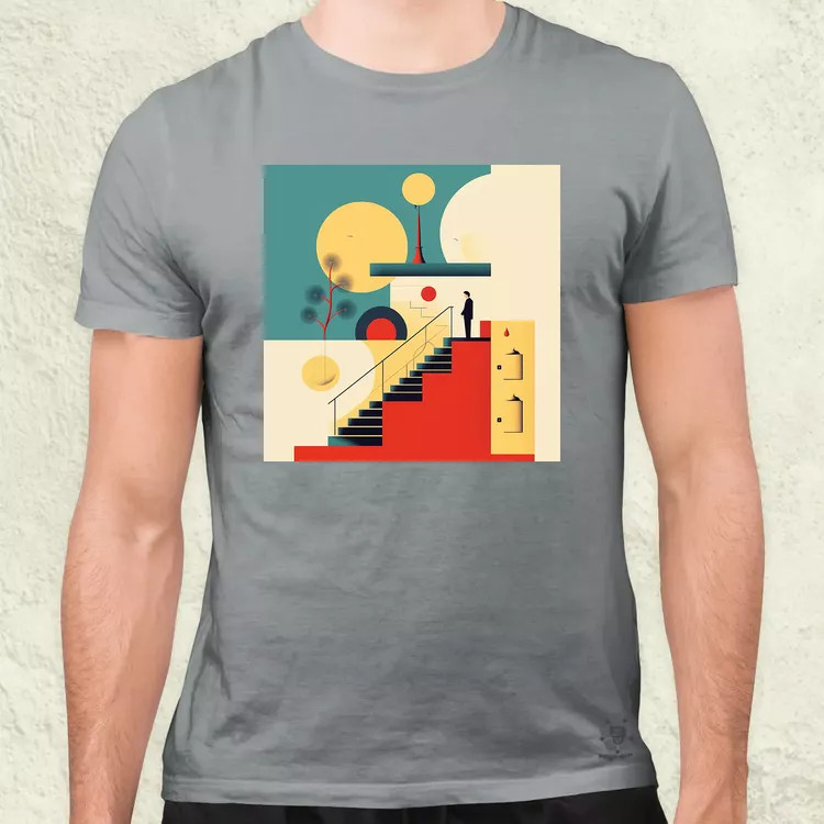 Világunk absztrakt v2 férfi póló