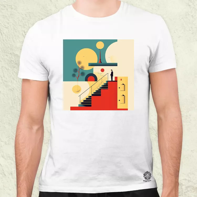 Világunk absztrakt v2 férfi póló