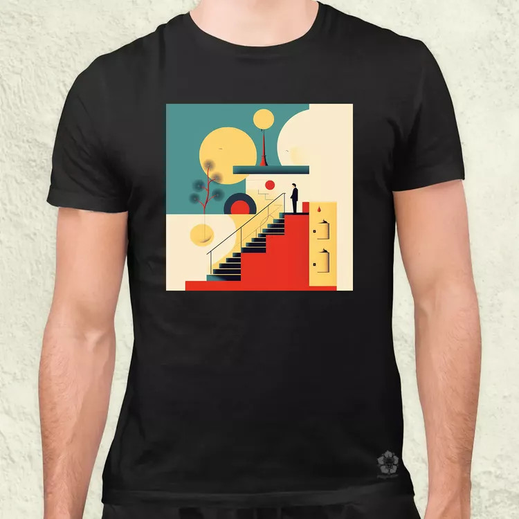 Világunk absztrakt v2 férfi póló