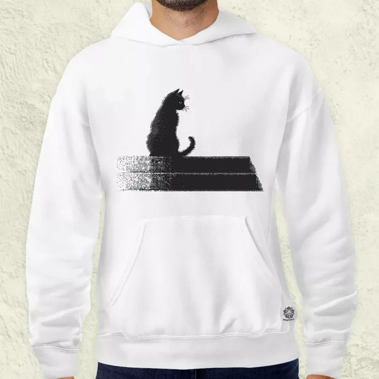 Pixel macska v1 férfi pulóver