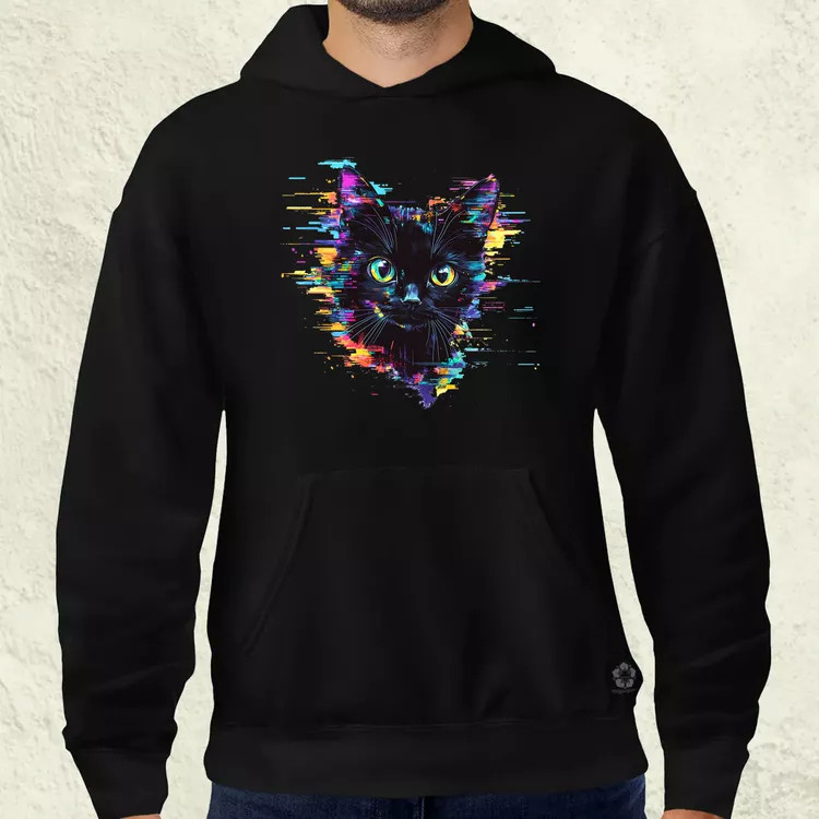 Pixel macska v2 férfi pulóver