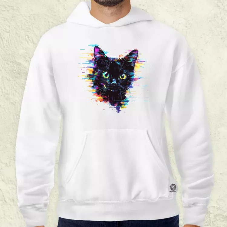 Pixel macska v2 férfi pulóver