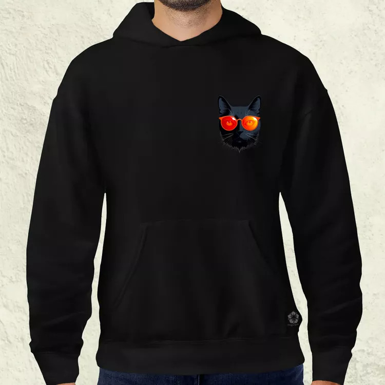 Pozitív alakzat negatív tér macska zseb v1 férfi pulóver