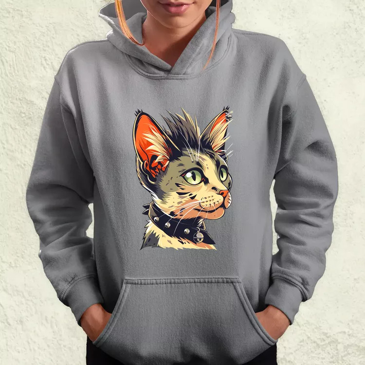Punk cica v1 női pulóver