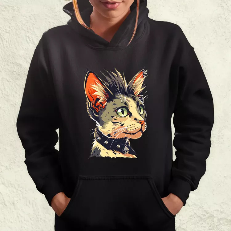 Punk cica v1 női pulóver