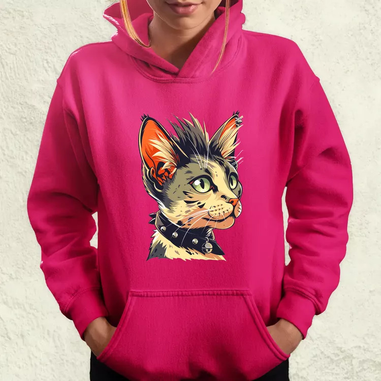 Punk cica v1 női pulóver