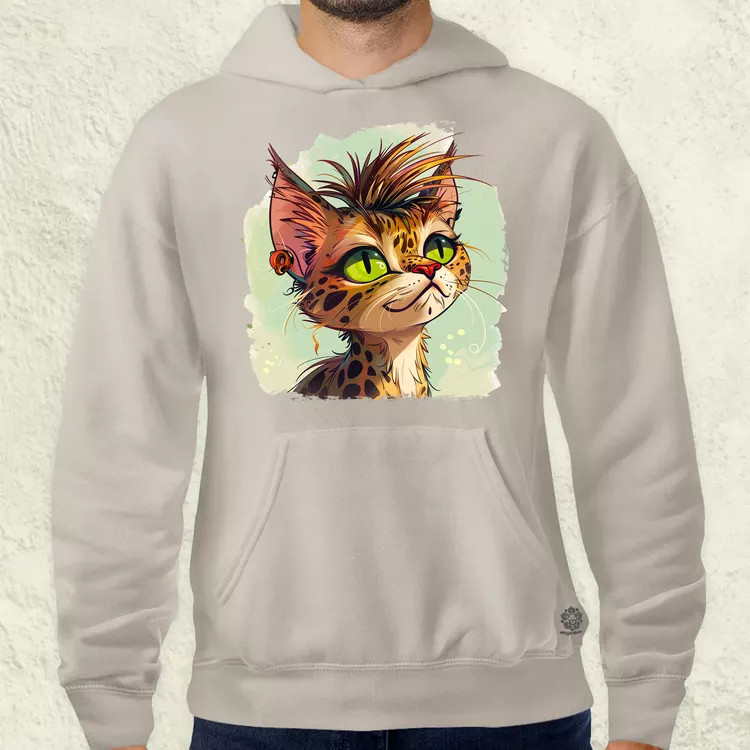 Punk cica v2 férfi pulóver