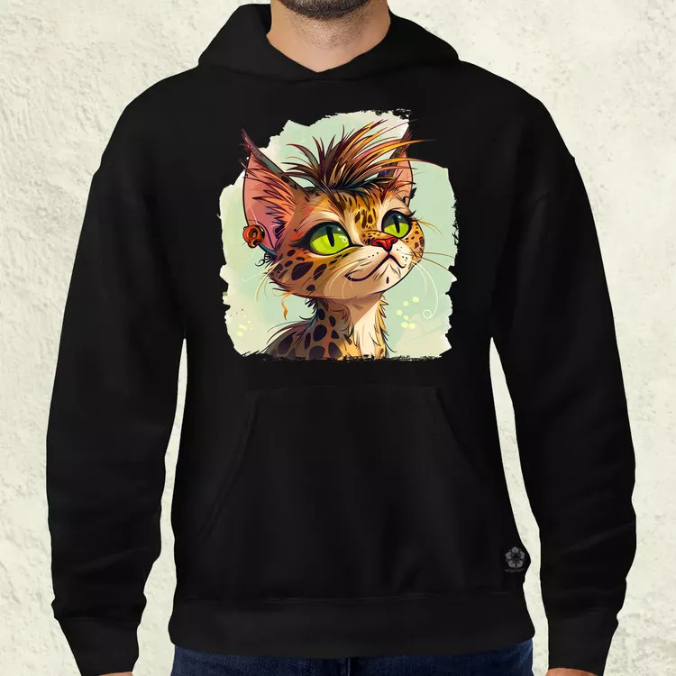 Punk cica v2 férfi pulóver