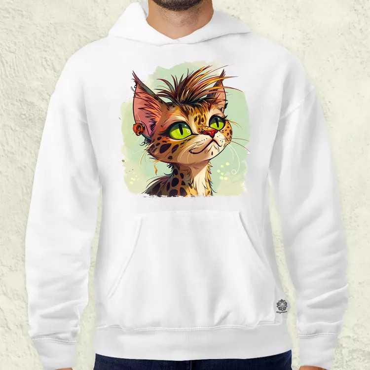 Punk cica v2 férfi pulóver