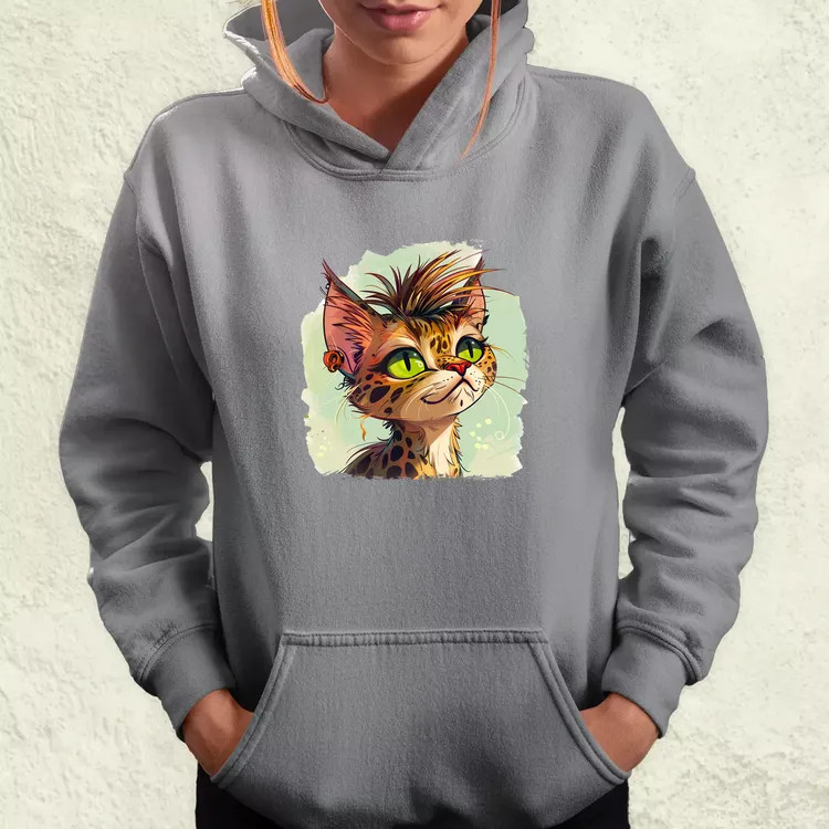 Punk cica v2 női pulóver