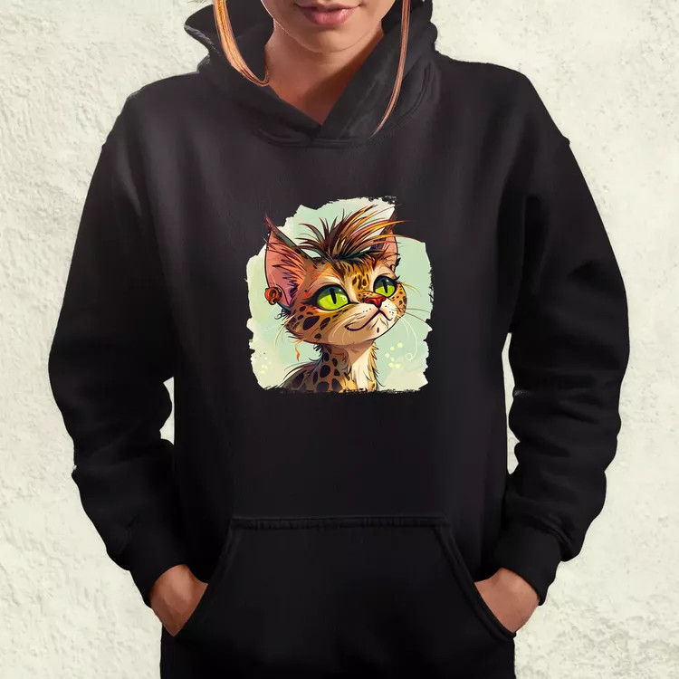 Punk cica v2 női pulóver