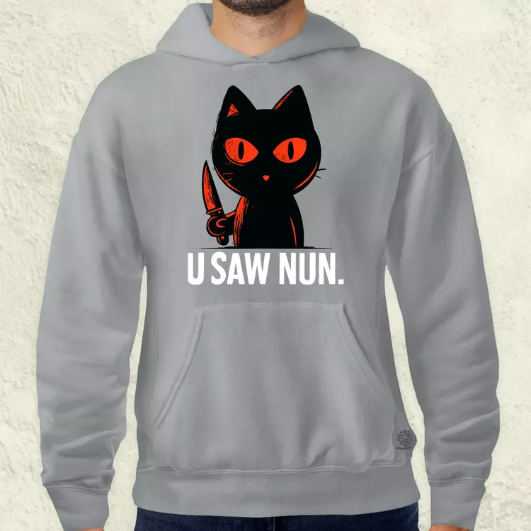 U saw nun fekete férfi pulóver