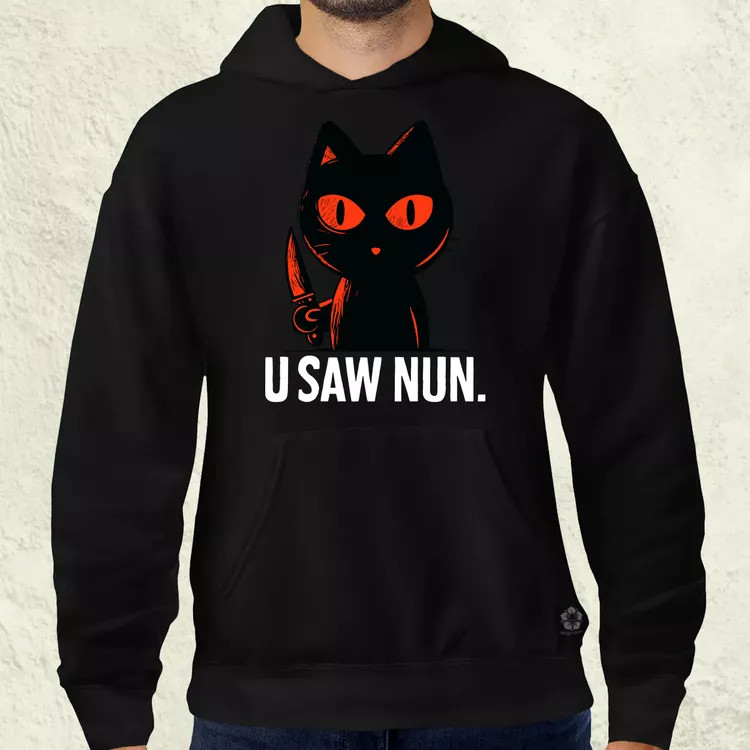 U saw nun fekete férfi pulóver