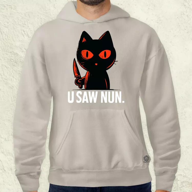 U saw nun fekete férfi pulóver