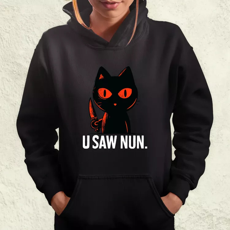 U saw nun fekete női pulóver
