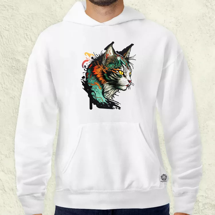Yakuza macska v2 férfi pulóver