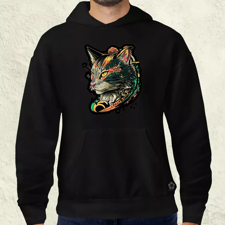 Yakuza macska v3 férfi pulóver