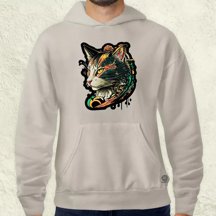 Yakuza macska v3 férfi pulóver