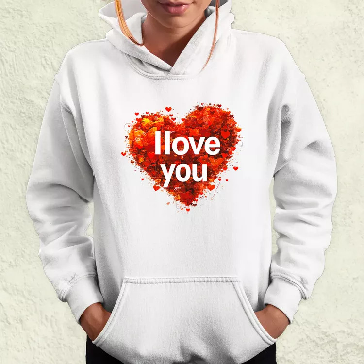 I love U v1 női pulóver