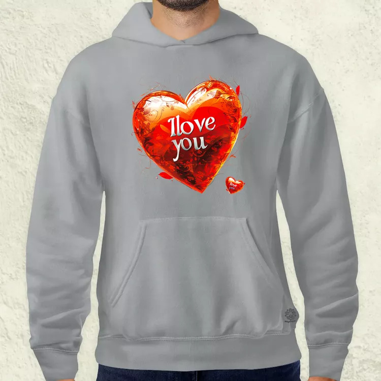 I love U v2 férfi pulóver