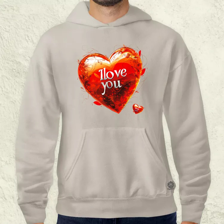 I love U v2 férfi pulóver