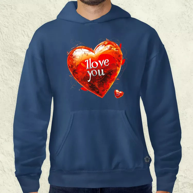 I love U v2 férfi pulóver