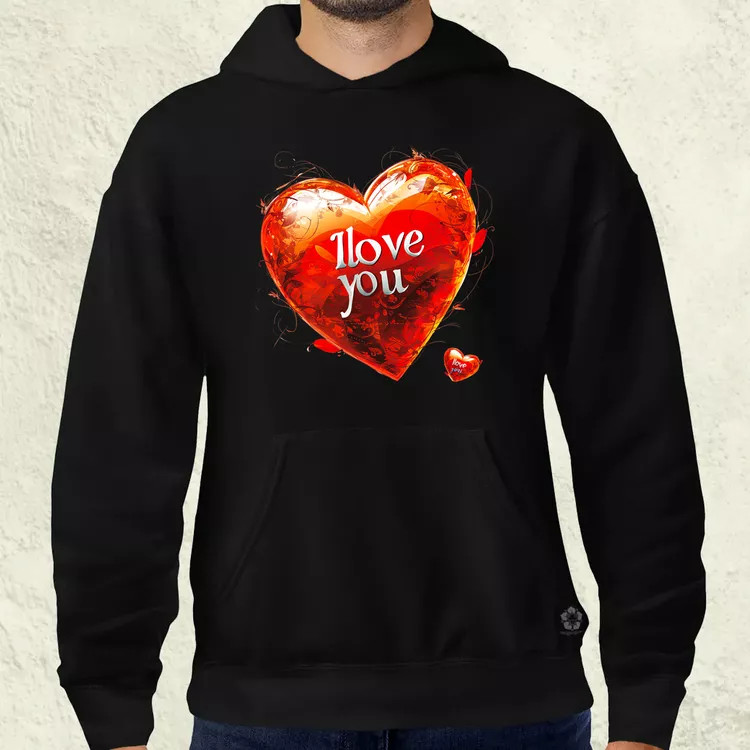 I love U v2 férfi pulóver