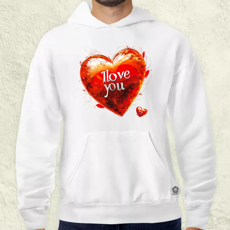 I love U v2 férfi pulóver