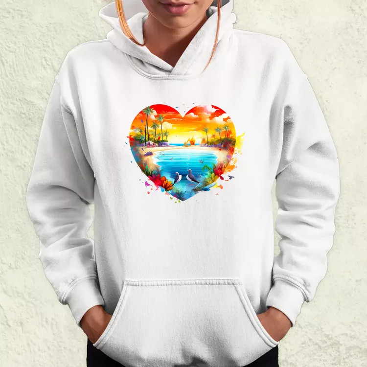 Strand szív v2 női pulóver