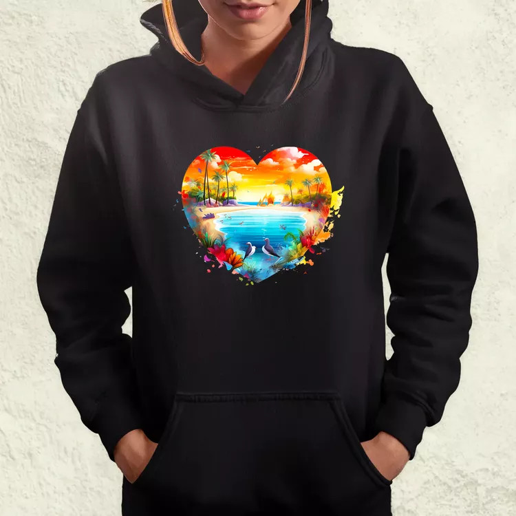 Strand szív v2 női pulóver