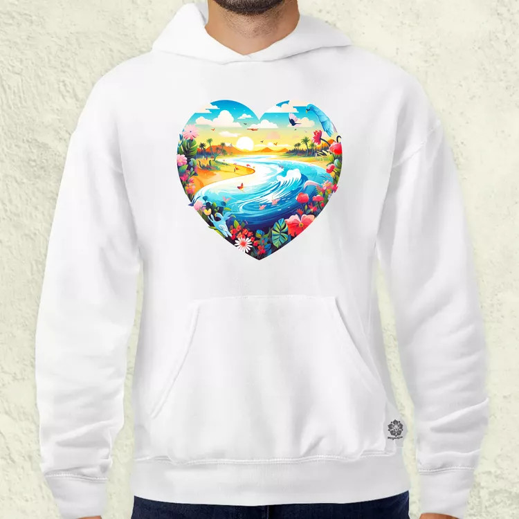 Strand szív v3 férfi pulóver
