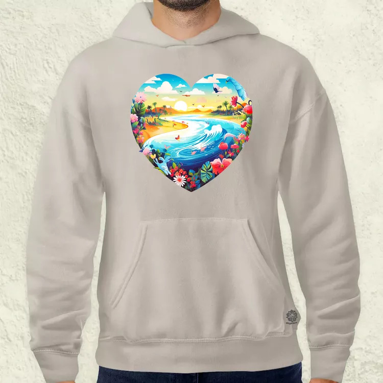 Strand szív v3 férfi pulóver