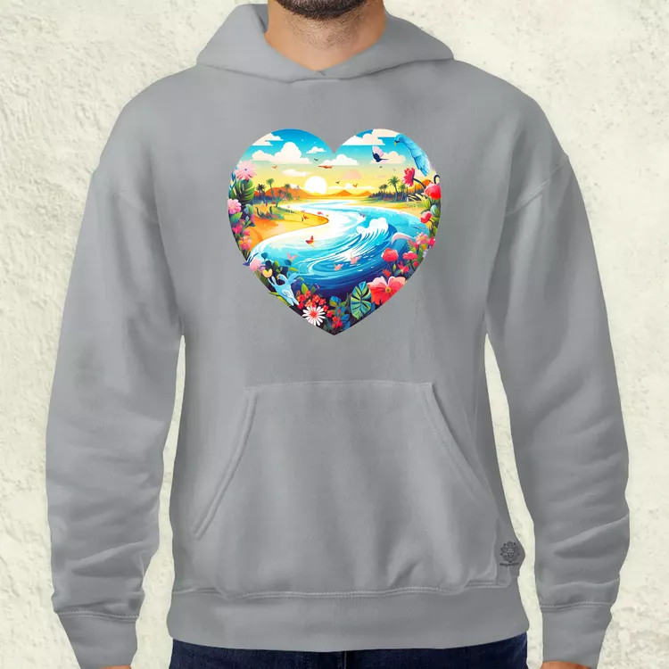 Strand szív v3 férfi pulóver