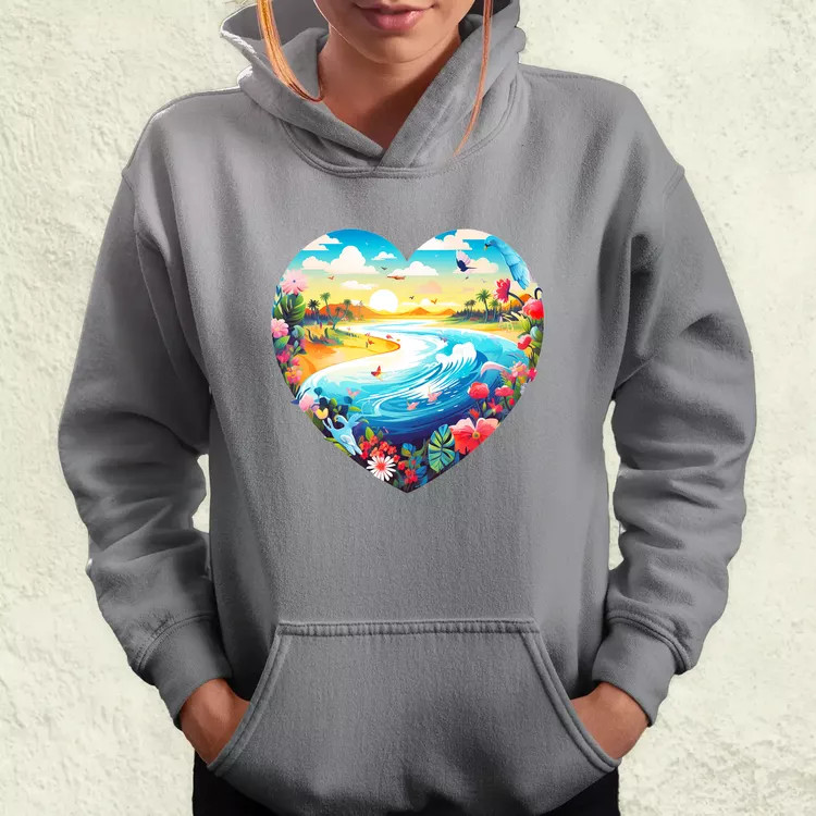 Strand szív v3 női pulóver