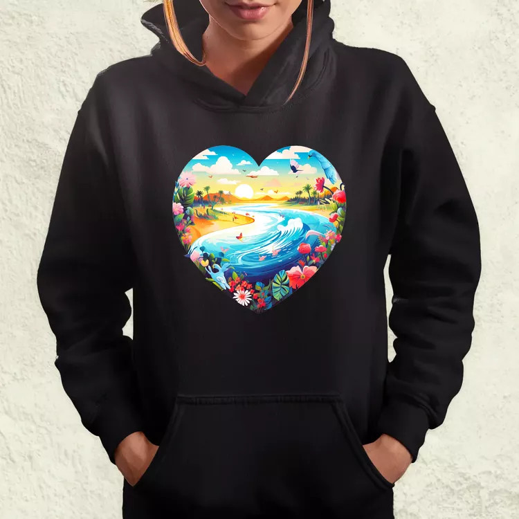 Strand szív v3 női pulóver
