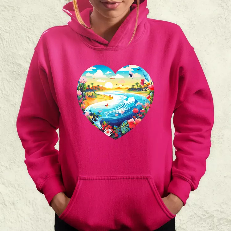 Strand szív v3 női pulóver