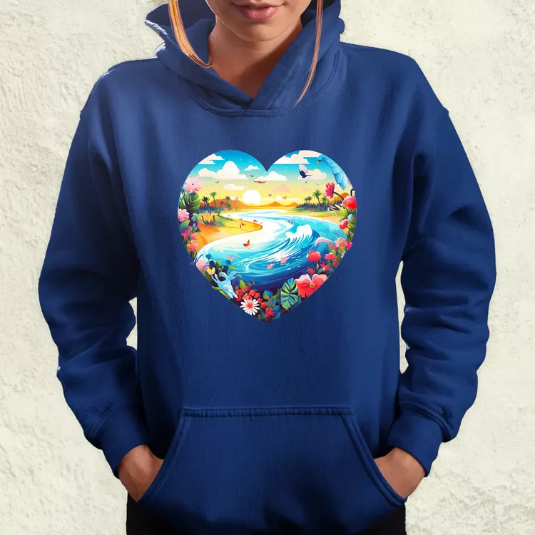Strand szív v3 női pulóver