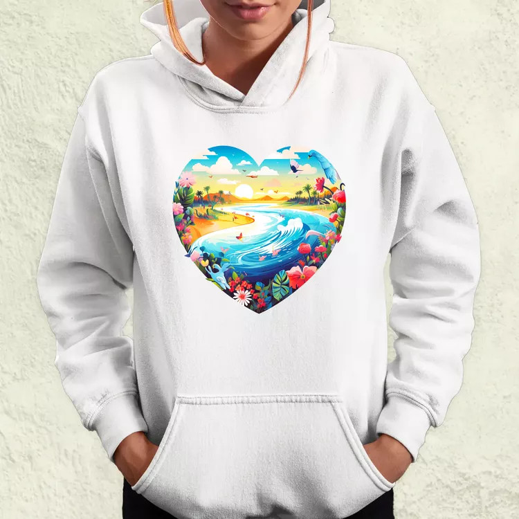 Strand szív v3 női pulóver