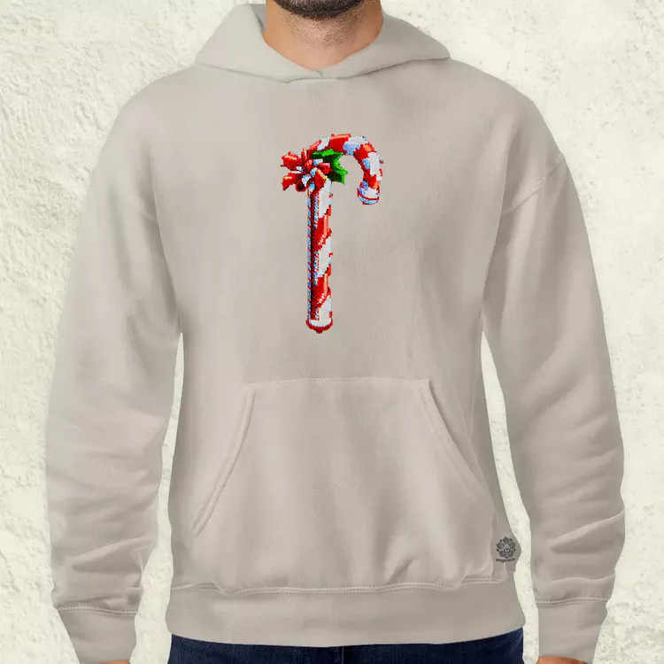 Pixelart Candy cane férfi pulóver