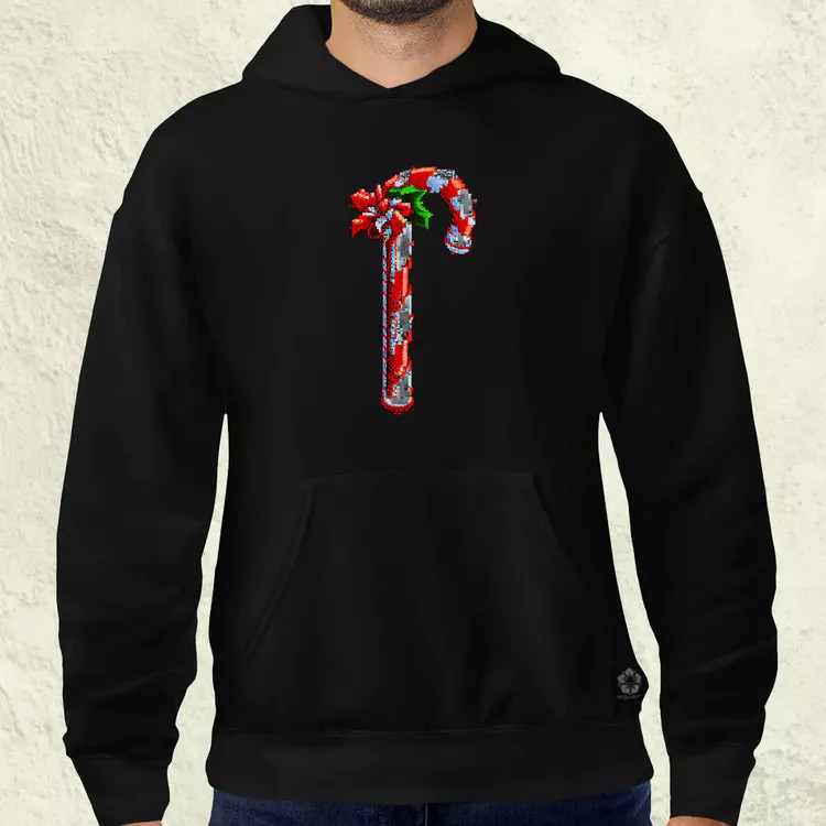 Pixelart Candy cane férfi pulóver