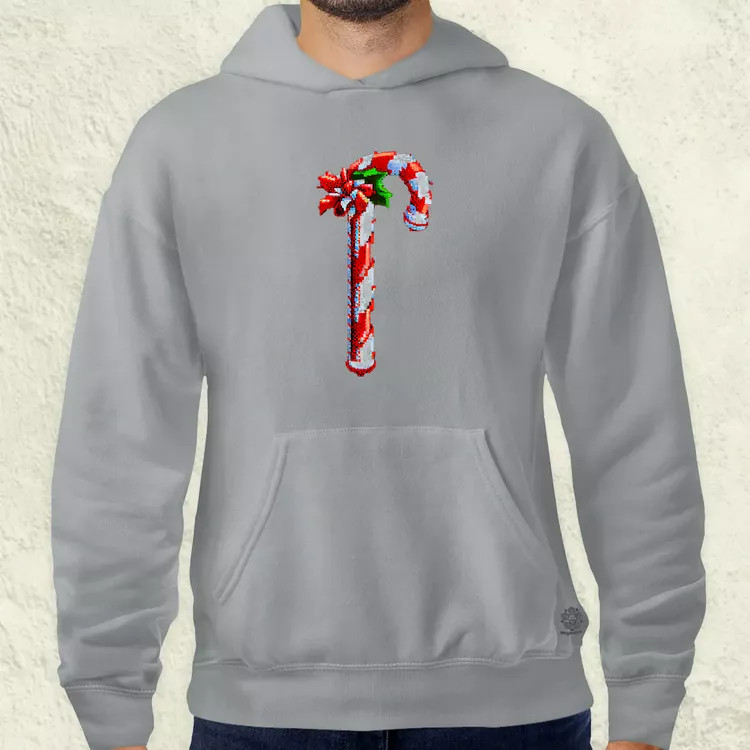 Pixelart Candy cane férfi pulóver