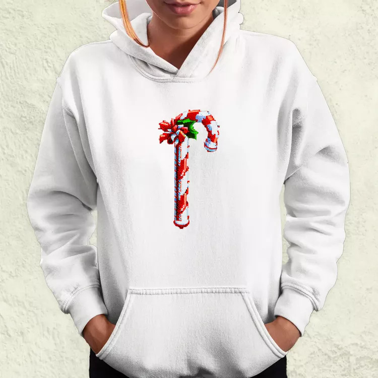 Pixelart Candy cane női pulóver