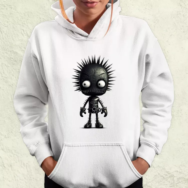 Fekete punk srác v1 női pulóver