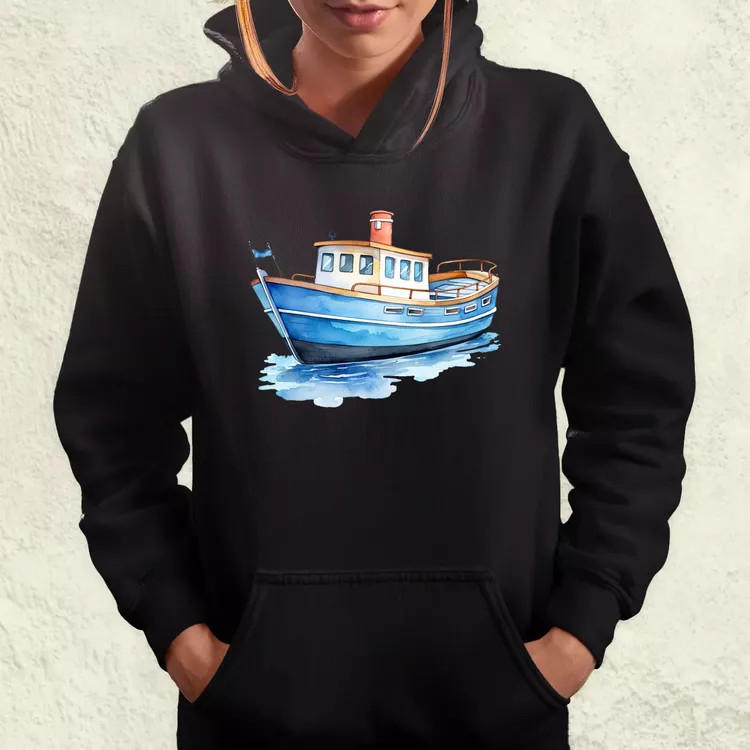 Hajó rajz v1 női pulóver