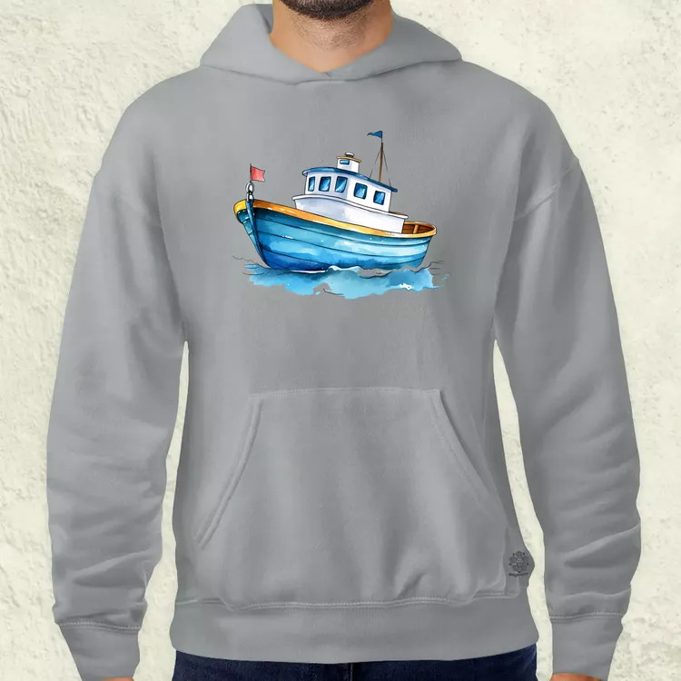 Hajó rajz v4 férfi pulóver