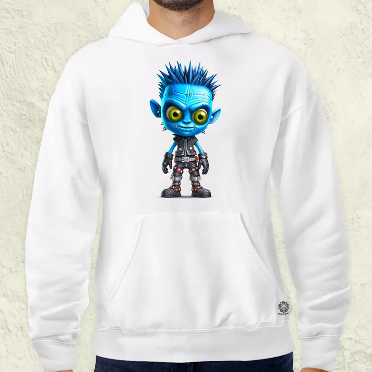 Kék punk srác v1 férfi pulóver