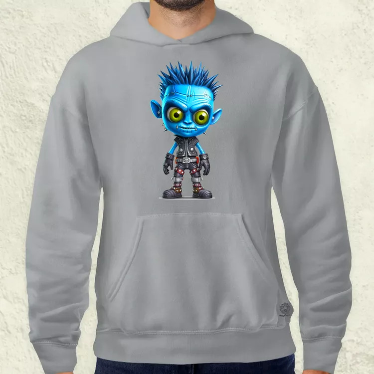 Kék punk srác v1 férfi pulóver