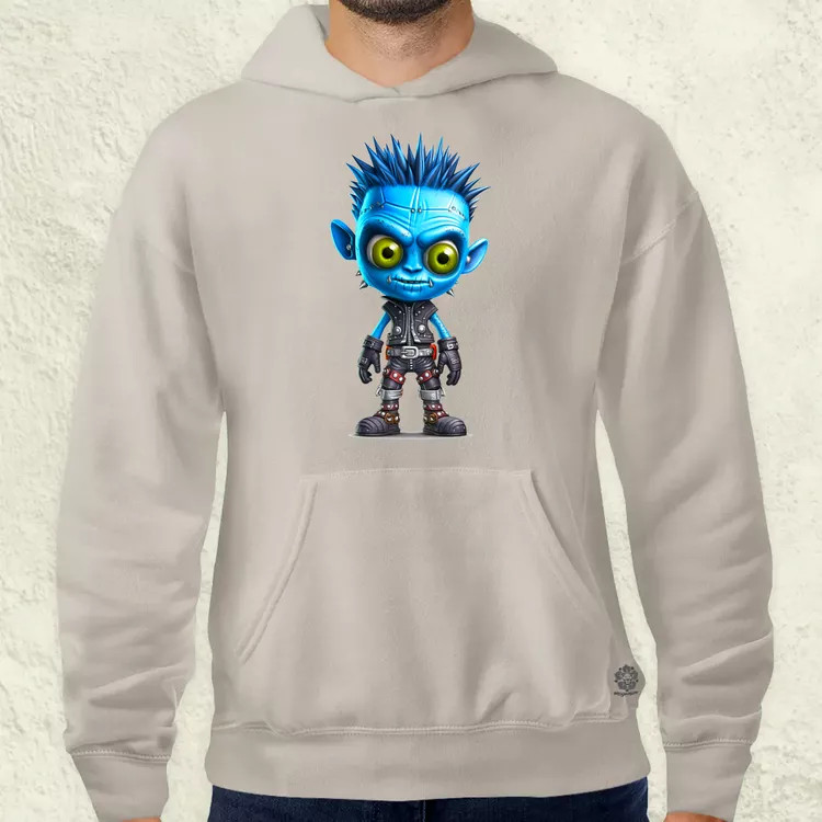 Kék punk srác v1 férfi pulóver