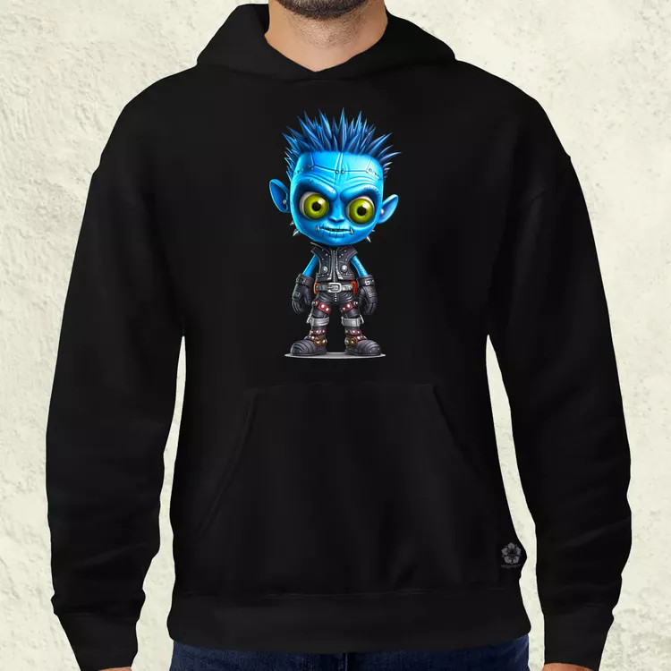 Kék punk srác v1 férfi pulóver