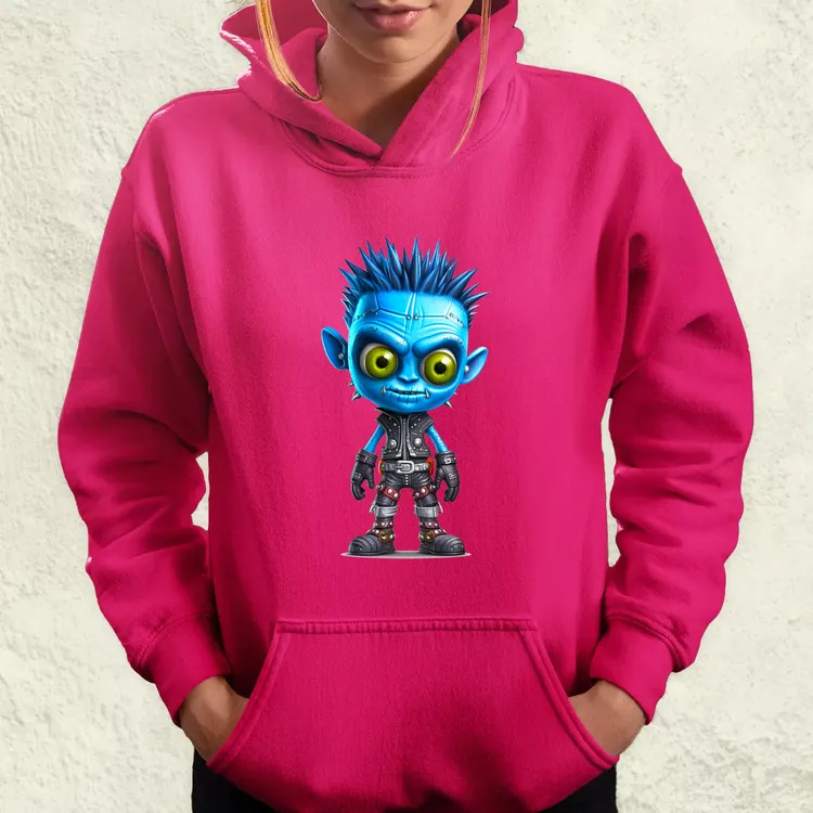 Kék punk srác v1 női pulóver
